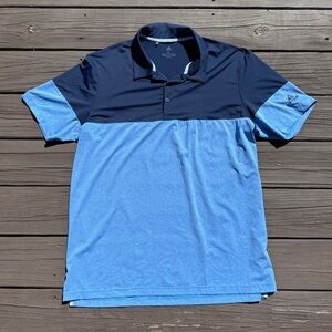 Adidas Men's Two-Tone Blue Polo Shirt - Size XL